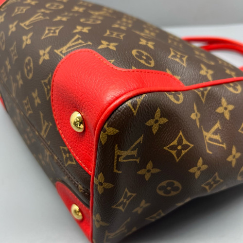 Louis Vuitton Tote Bag Monogram Brown Red Louis Vuitton Tote Bag Monogram Brown Red
