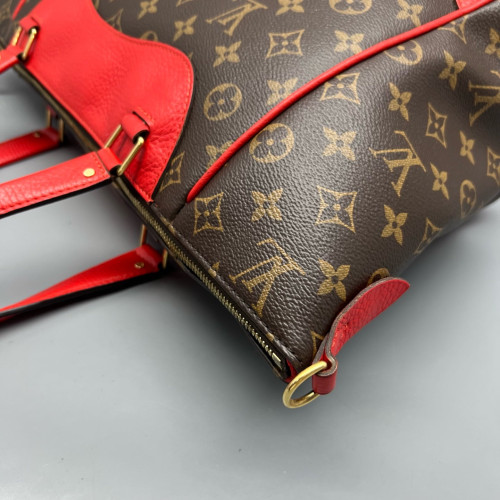 Louis Vuitton Tote Bag Monogram Brown Red Louis Vuitton Tote Bag Monogram Brown Red