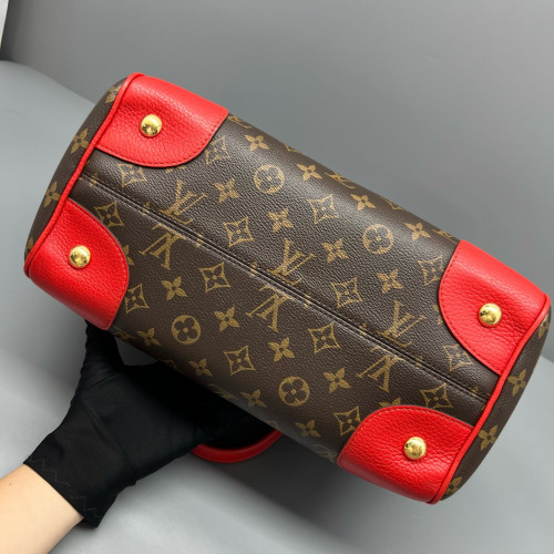 Louis Vuitton Tote Bag Monogram Brown Red Louis Vuitton Tote Bag Monogram Brown Red