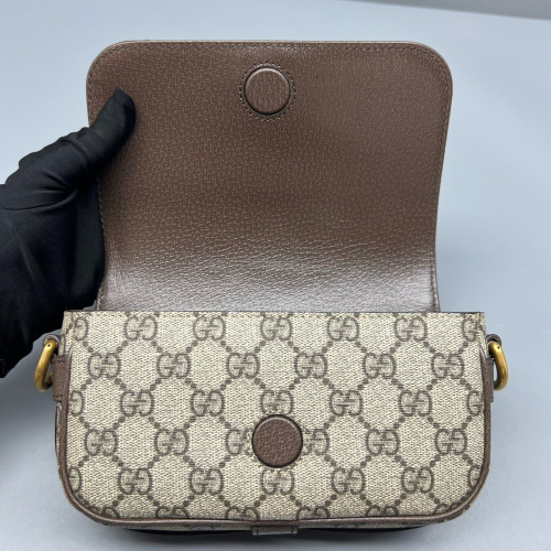 Gucci 1955 Messenger GG Supreme Monogram Beige Ebony Beige Brown