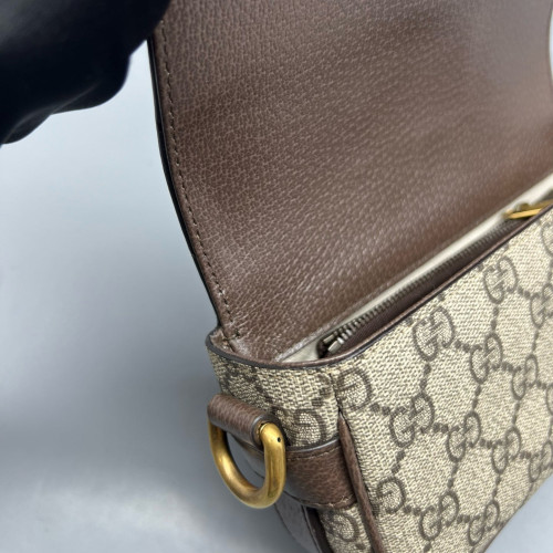 Gucci 1955 Messenger GG Supreme Monogram Beige Ebony Beige Brown