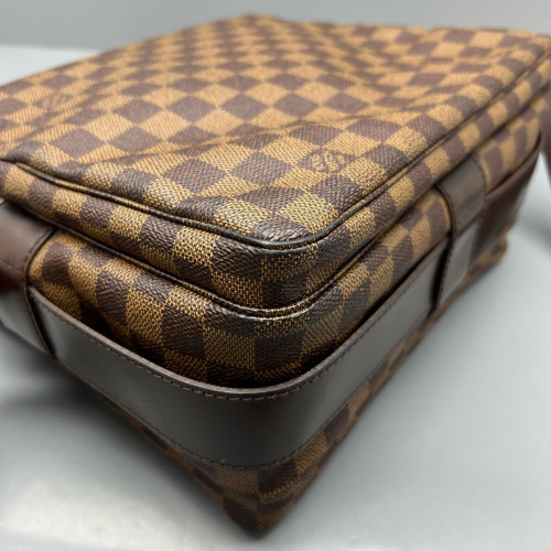 Louis Vuitton Naviglio Shoulder Bag Damier Ebene Brown