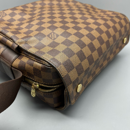 Louis Vuitton Naviglio Shoulder Bag Damier Ebene Brown
