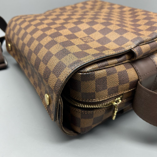 Louis Vuitton Naviglio Shoulder Bag Damier Ebene Brown
