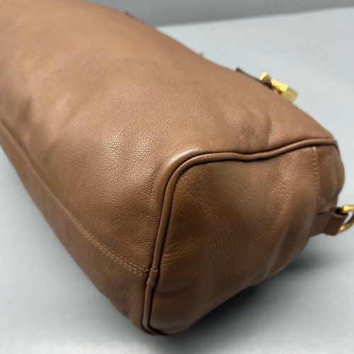 Loewe Clutch Grained Calfskin Brown