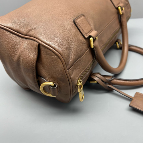 Loewe Clutch Grained Calfskin Brown