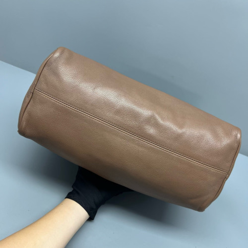 Loewe Clutch Grained Calfskin Brown