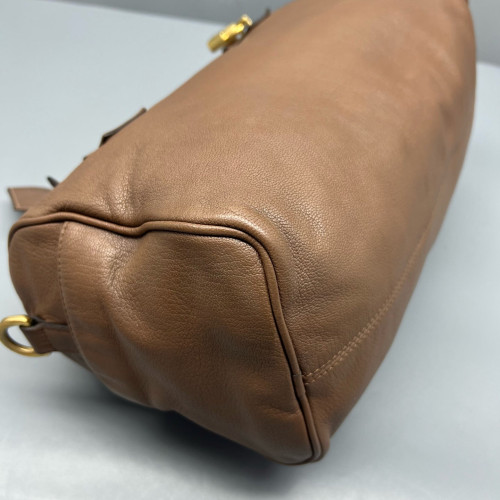 Loewe Clutch Grained Calfskin Brown