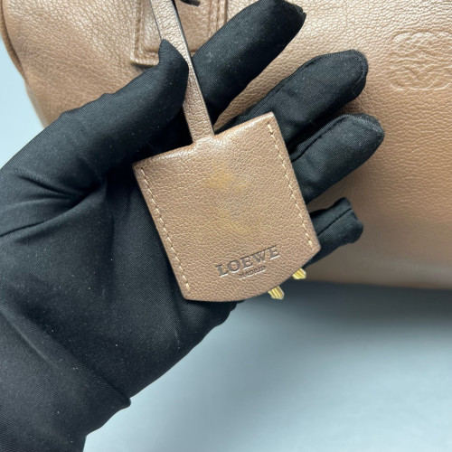 Loewe Clutch Grained Calfskin Brown