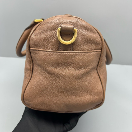 Loewe Clutch Grained Calfskin Brown