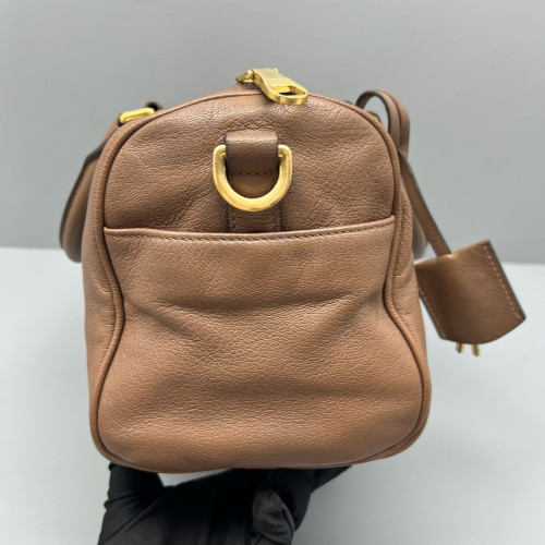 Loewe Clutch Grained Calfskin Brown