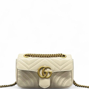 Gucci Mini GG Marmont Calfskin White