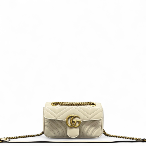 Gucci Mini GG Marmont Calfskin White