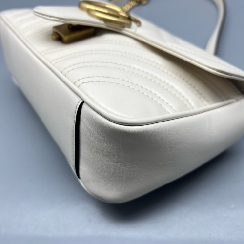 Gucci Mini GG Marmont Calfskin White