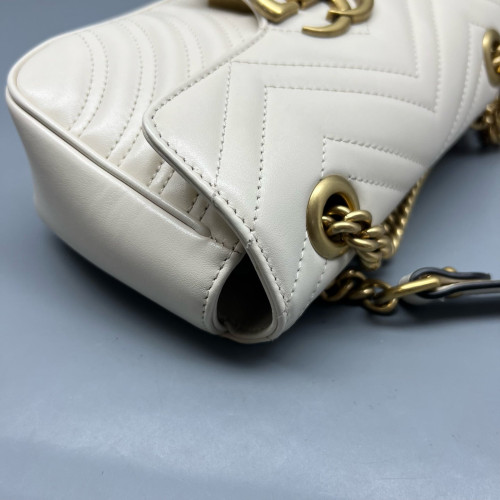 Gucci Mini GG Marmont Calfskin White
