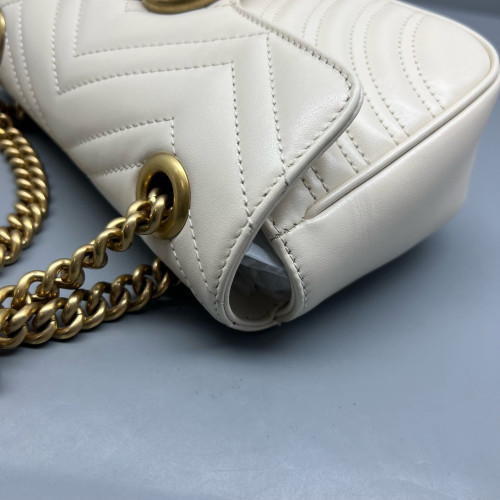 Gucci Mini GG Marmont Calfskin White