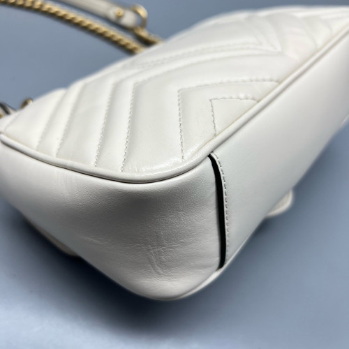 Gucci Mini GG Marmont Calfskin White