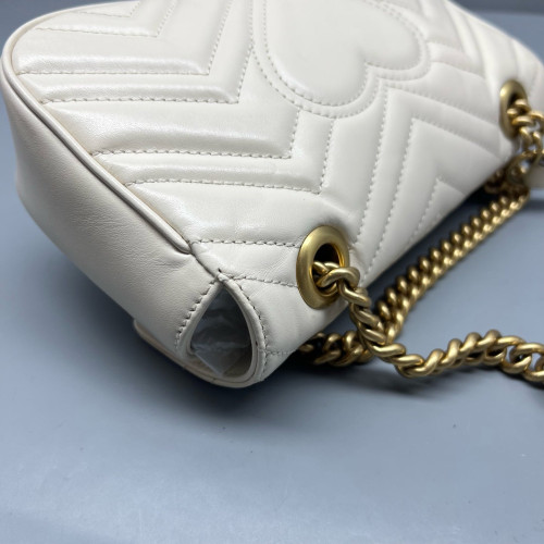 Gucci Mini GG Marmont Calfskin White