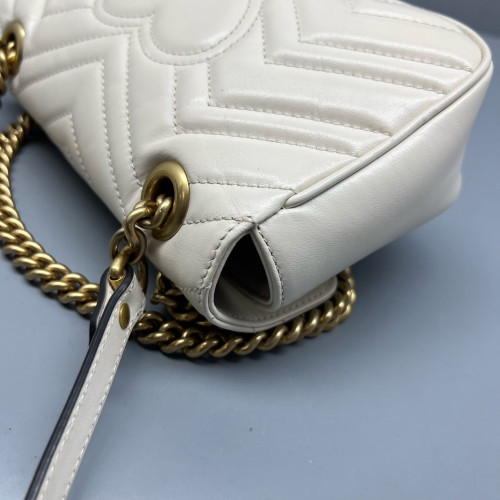 Gucci Mini GG Marmont Calfskin White