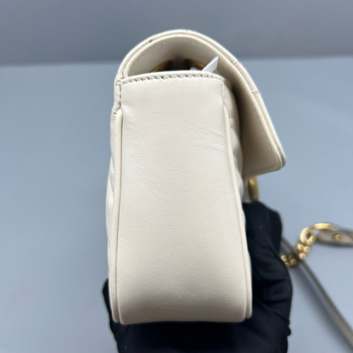 Gucci Mini GG Marmont Calfskin White