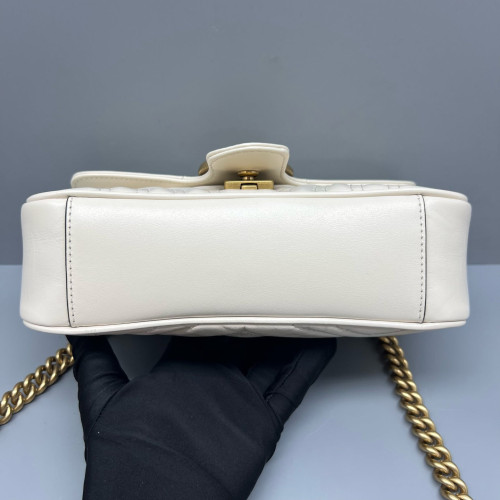 Gucci Mini GG Marmont Calfskin White