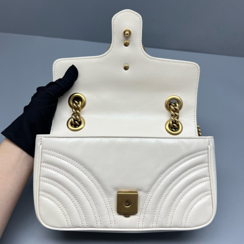 Gucci Mini GG Marmont Calfskin White