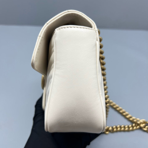 Gucci Mini GG Marmont Calfskin White