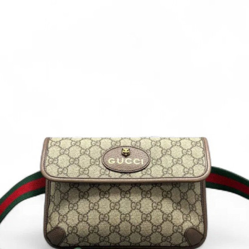 Gucci Neo Vintage Belt Bag GG Supreme Monogram Beige Brown