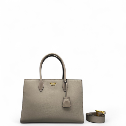 Prada Galleria Tote Calfskin Grey