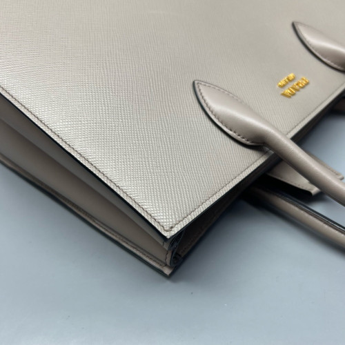 Prada Galleria Tote Calfskin Grey
