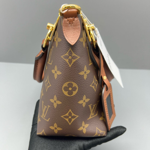 Louis Vuitton V Tote BB Monogram Brown Black