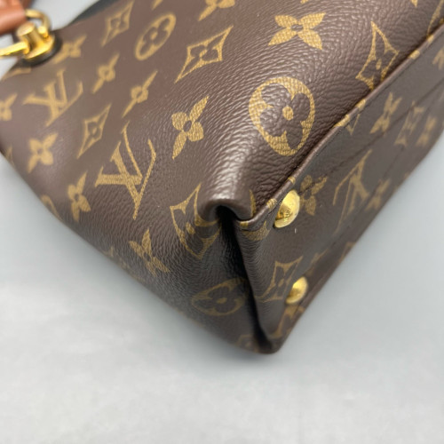 Louis Vuitton V Tote BB Monogram Brown Black