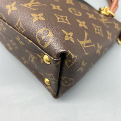 Louis Vuitton V Tote BB Monogram Brown Black