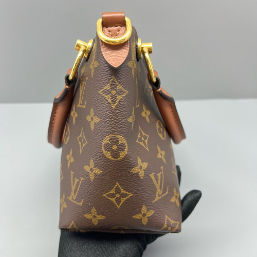 Louis Vuitton V Tote BB Monogram Brown Black