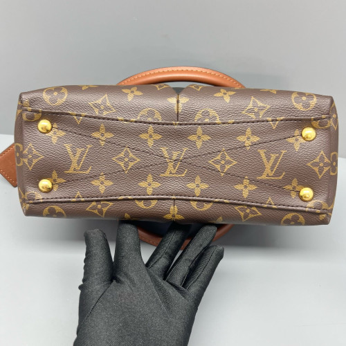 Louis Vuitton V Tote BB Monogram Brown Black
