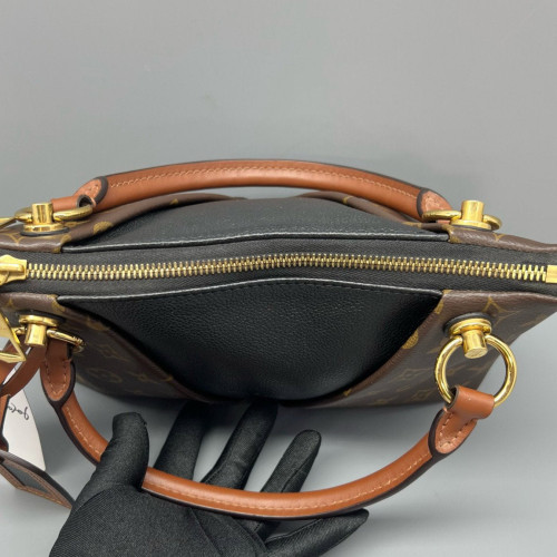 Louis Vuitton V Tote BB Monogram Brown Black