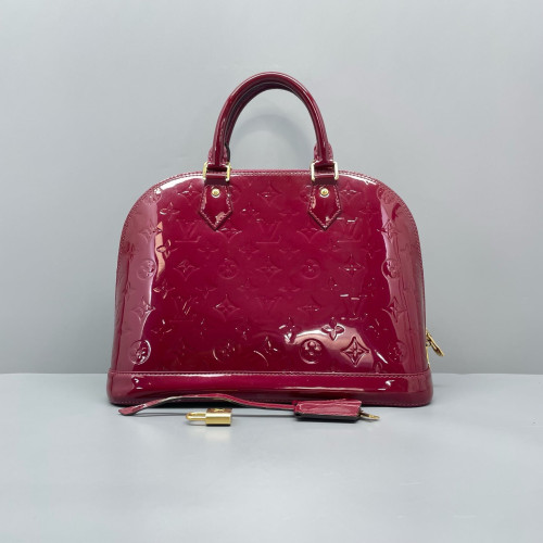 Louis Vuitton Alma PM Vernis Dark Red