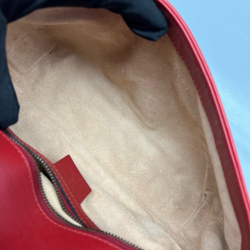 Gucci Chevron Small GG Marmont Calfskin Red Gucci Chevron Small GG Marmont Calfskin Red