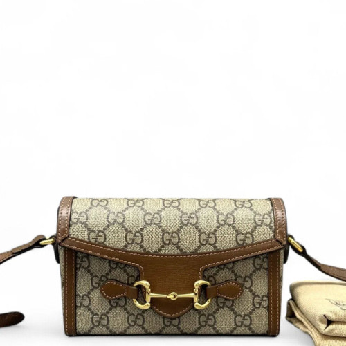 Gucci Phone Holder GG Monogram Brown Gucci Phone Holder GG Monogram Brown