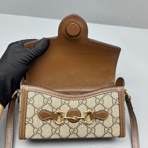 Gucci Phone Holder GG Monogram Brown Gucci Phone Holder GG Monogram Brown