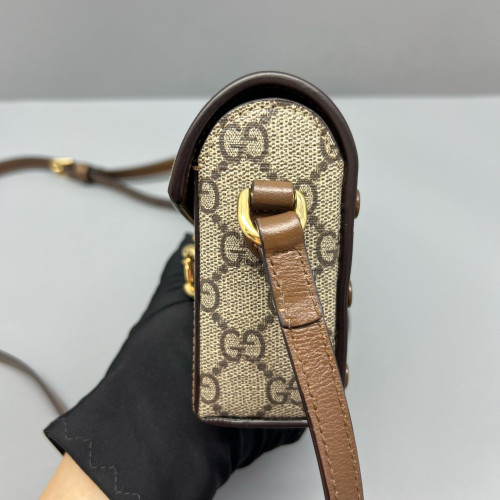 Gucci Phone Holder GG Monogram Brown Gucci Phone Holder GG Monogram Brown