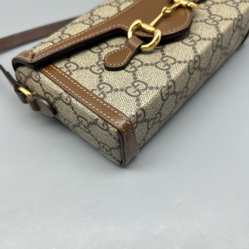 Gucci Phone Holder GG Monogram Brown Gucci Phone Holder GG Monogram Brown