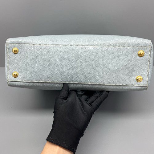 Prada Tote Bag Saffiano Calfskin Light Blue