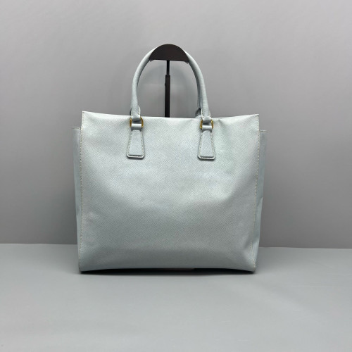 Prada Tote Bag Saffiano Calfskin Light Blue