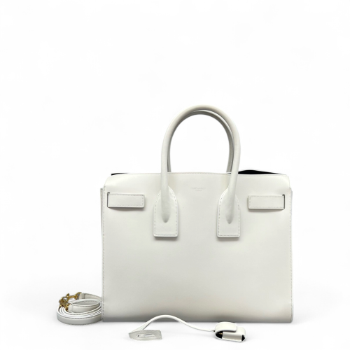 Yves Saint Laurent Small Sac De Jour Calfskin White