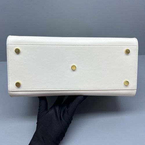 Yves Saint Laurent Small Sac De Jour Calfskin White