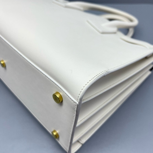 Yves Saint Laurent Small Sac De Jour Calfskin White