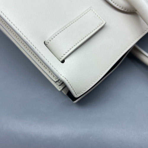 Yves Saint Laurent Small Sac De Jour Calfskin White