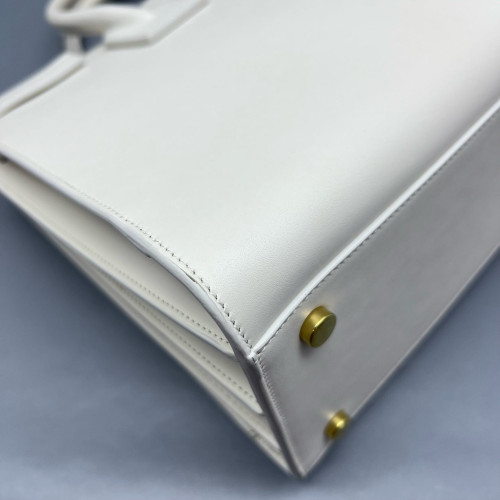 Yves Saint Laurent Small Sac De Jour Calfskin White