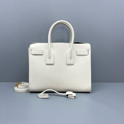 Yves Saint Laurent Small Sac De Jour Calfskin White